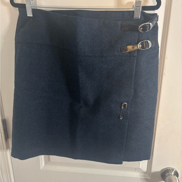 Celtic & Co. The Celt Kilt Blue Wool Skirt Buckle Detail size 14 EUC - Picture 1 of 4